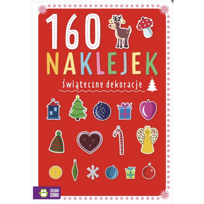 160 naklejek. Świąteczne dekoracje 4-5 lat